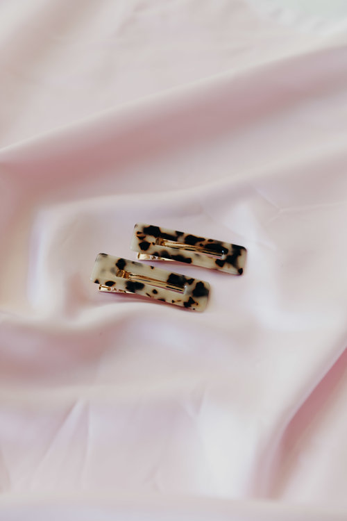 CORA / TORT BARRETTE HAIR CLIPS (SET OF 2)